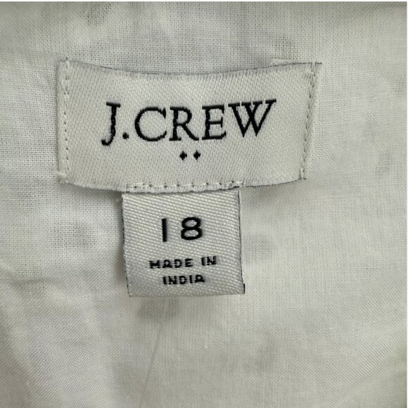 J. Crew Factory Eyelet Midi Dress Puff Sleeve Boho Summer Graduation Coastal - Picture 7 of 16